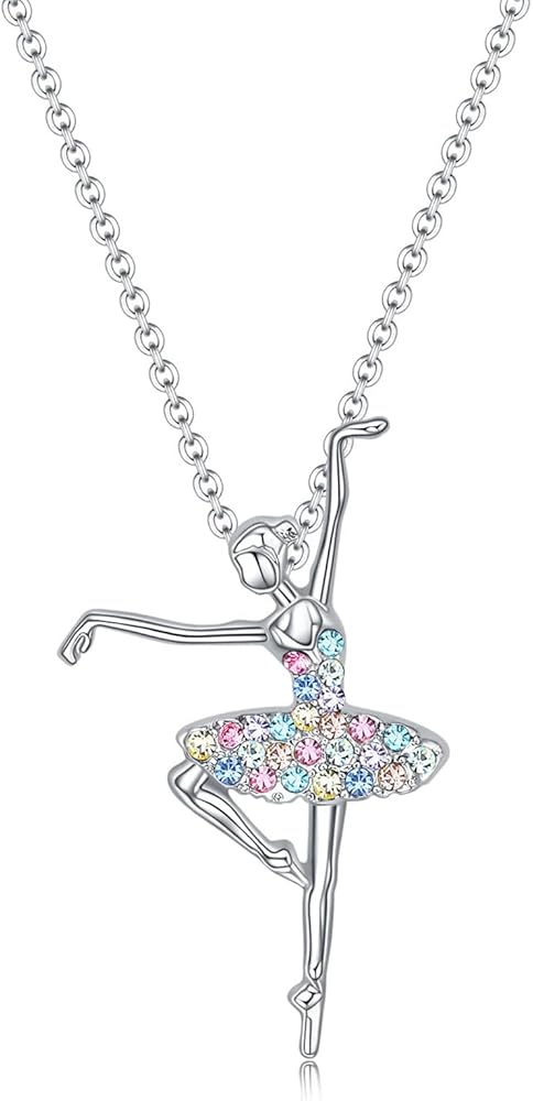 Dcfywl731 Ballerina Ballet Necklace Dance Necklace Dance Recital Gifts for Girls Ballerina Dancer Accessories Ballet Pendant Jewelry Gifts