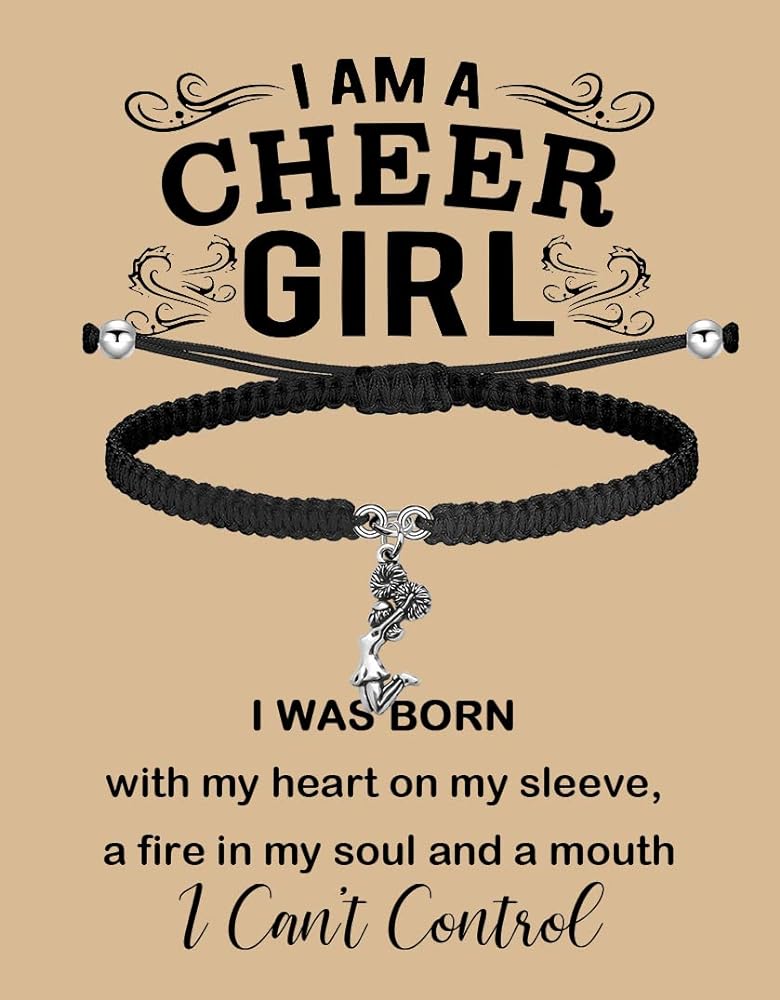 MAOFAED Cheer Gift Cheerleader Gift Cheer Bracelet Cheer Jewelry Gift for Her