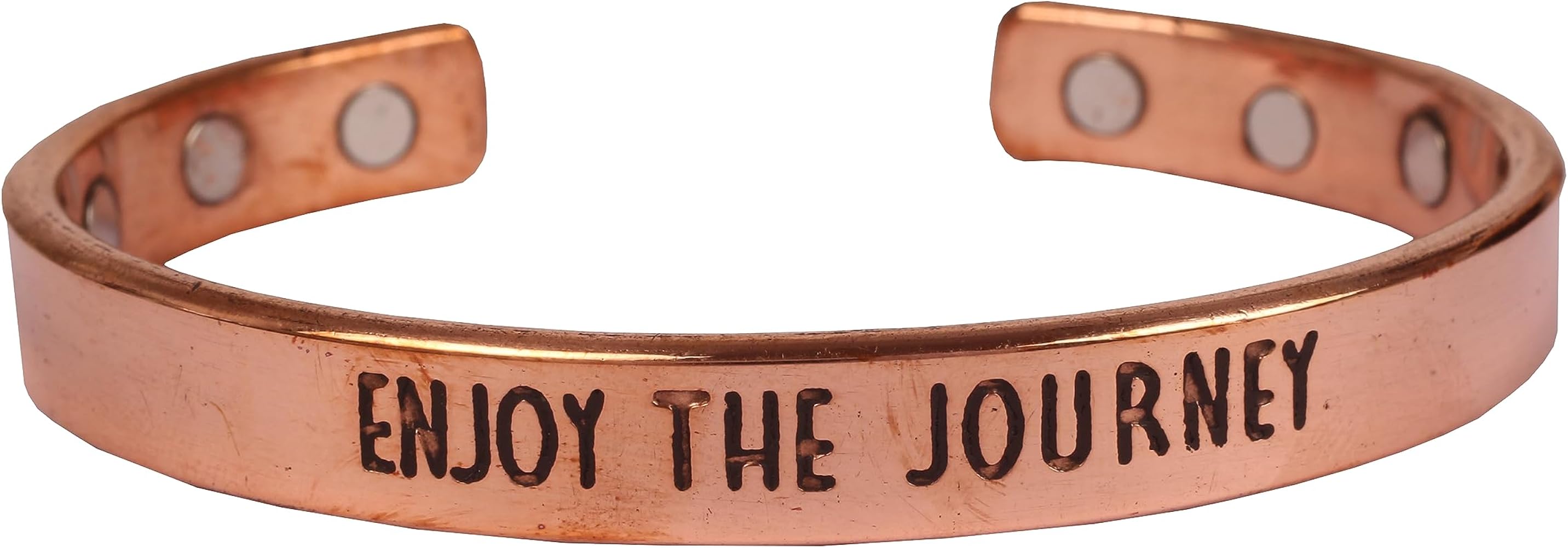 Touchstone Inspirational Copper Engraved Magnetic Bracelets for Women-Personalized Jewelry Gifts for Best Friend/Mom/Daughter/Sister - Adjustable Bracelet. Motivational Message