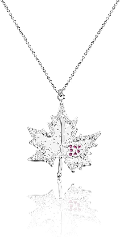 MAOFAED Maple Leaf Gift Canadian Maple Leaf Necklace Insect Gift Nature Lover Gift Leaf Jewelry for Women