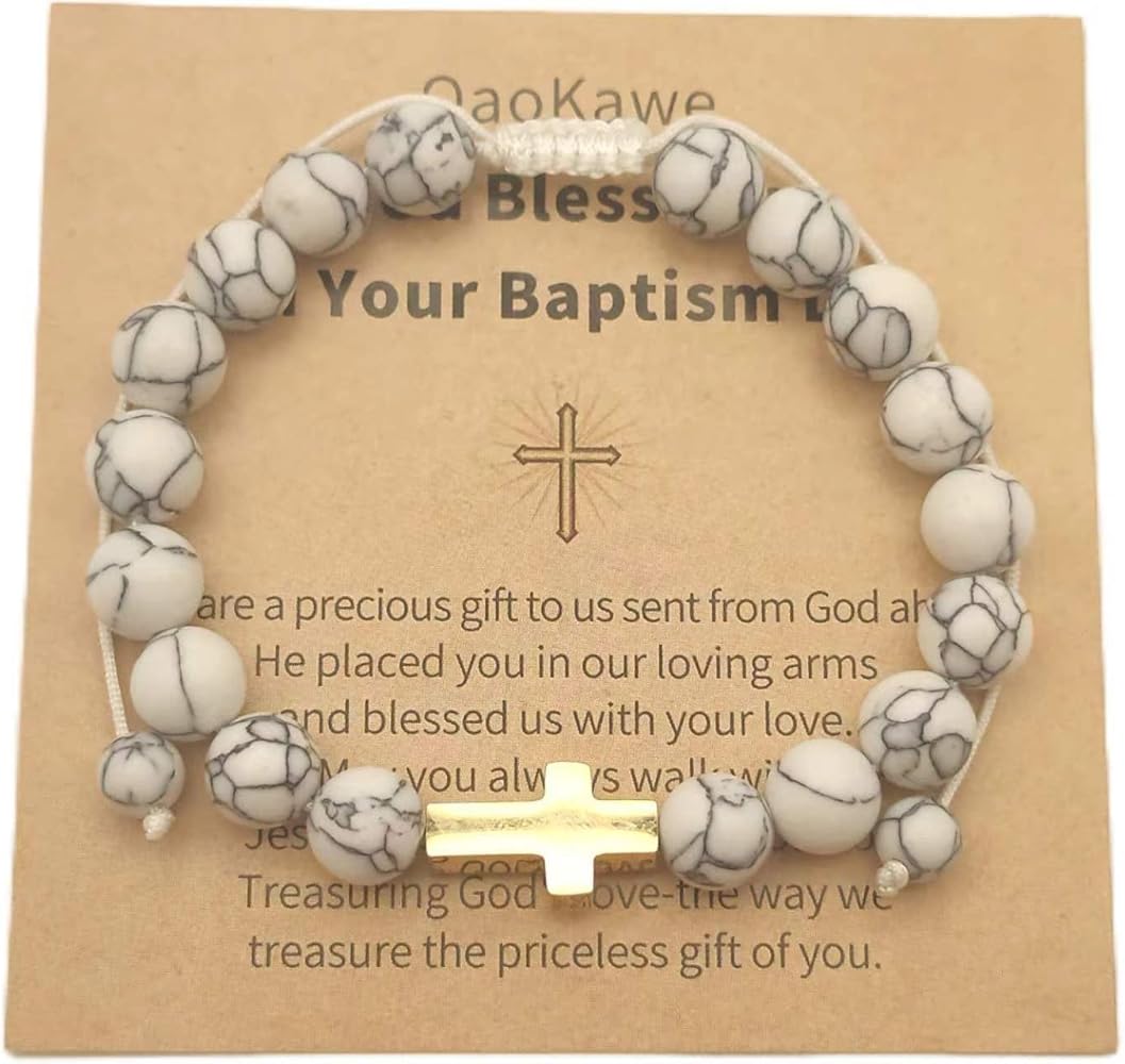 Cross Bracelet for Girls - Communion, Baptism, Confirmation Gifts for Girl.