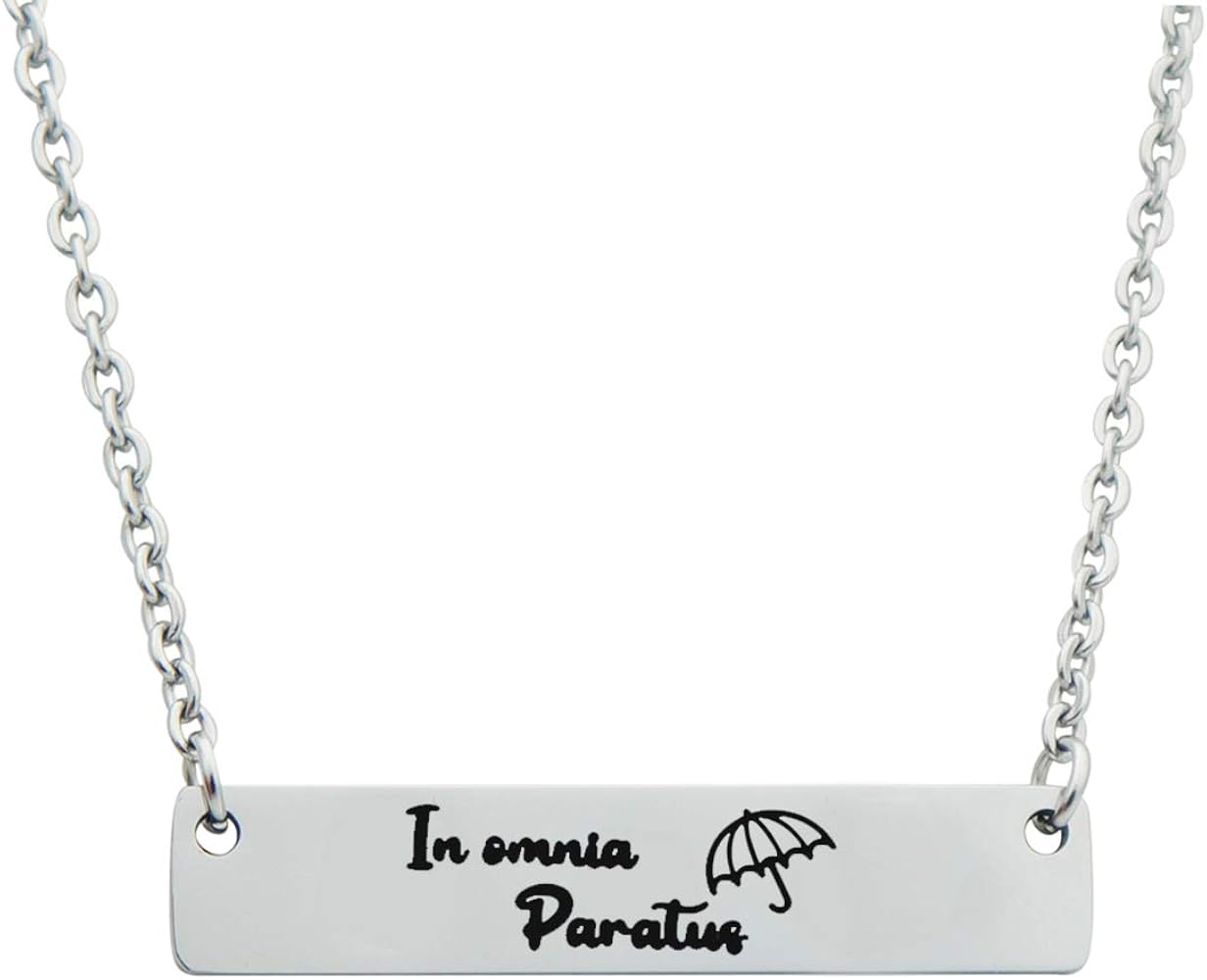 In Omnia Paratus Necklace Gilmore Girl Gifts Inspirational Motivational Gift for Sisters Best Friends Ready for Anything