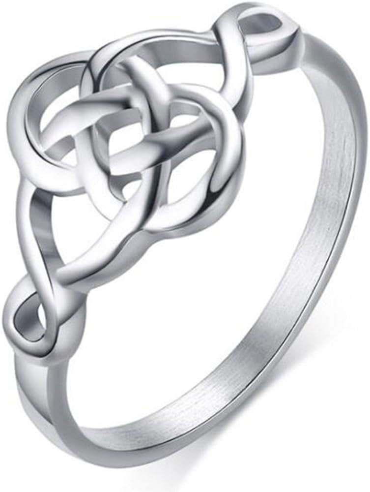 Jude Jewelers Stainless Steel Plain Classical Celtic Love Knot Wedding Promise Anniversary Ring