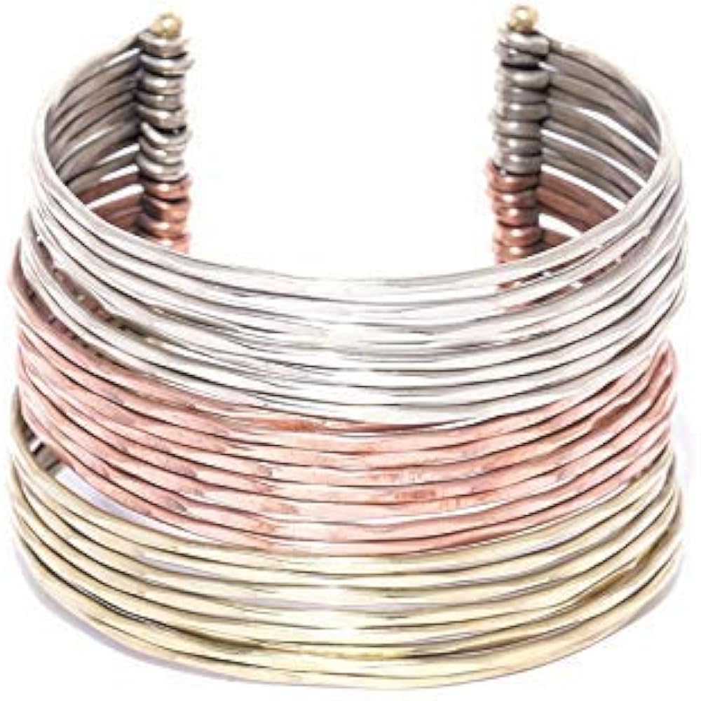 Aleafa Armlet Presents Multi-Toned Multi-Stranded Bangles Like Cuff Bracelet for Women and Girls #Aport-2690