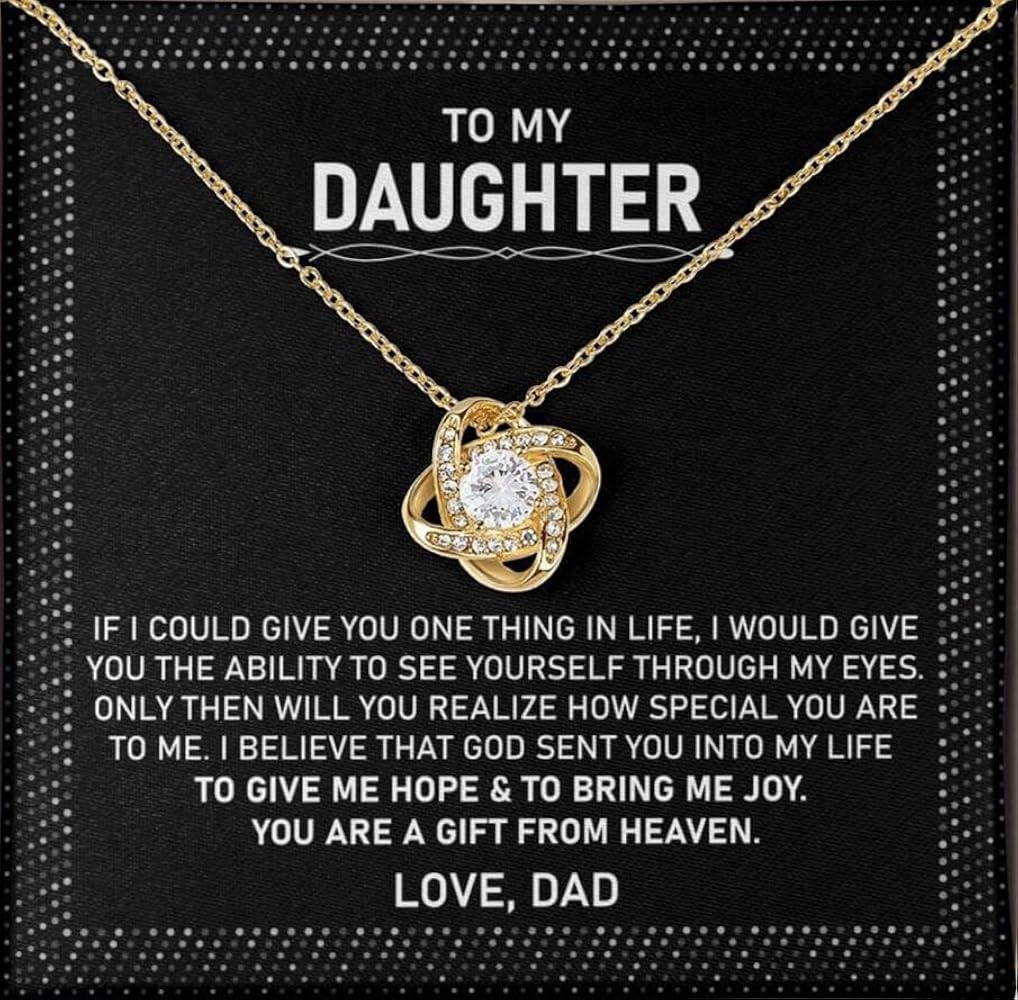 Gifts For Daughter Necklace, Father Daughter Necklace, Gifts From Mom, Gifts For Daughter From Dad, Daughter Necklaces From Mom, Daughter Jewelry Valentine Necklace, To My Badass Daughter