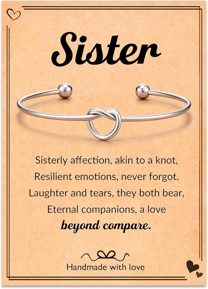 Friend/Sister/Daughter gifts, Love Knot Bracelet Gifts for Friend Sister Daughter