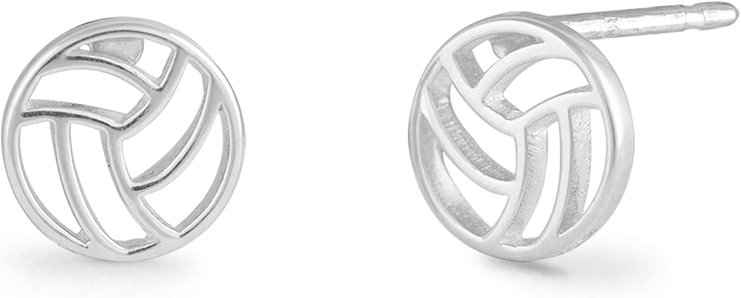 Boma Jewelry Sterling Volleyball Sport Stud Earrings