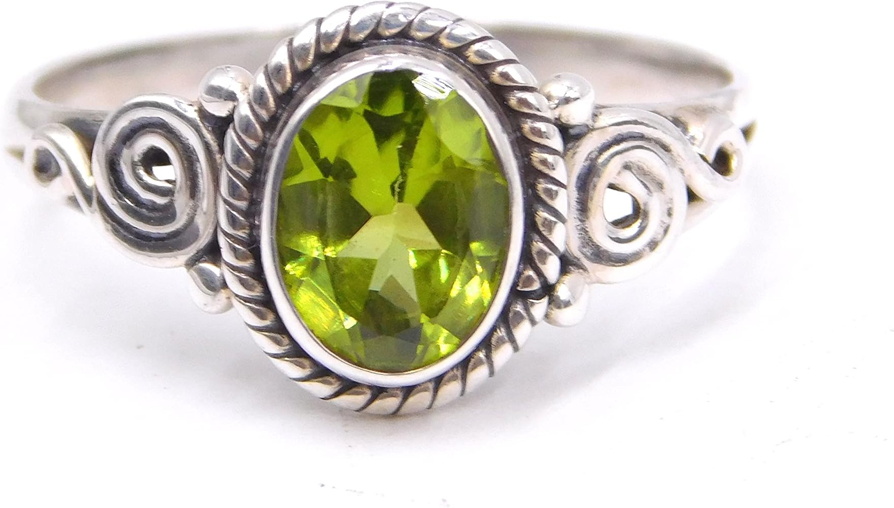 Natural Peridot Ring Peridot Gemstone Ring 925 Sterling Silver Jewelry Handmade Ring For Gift's