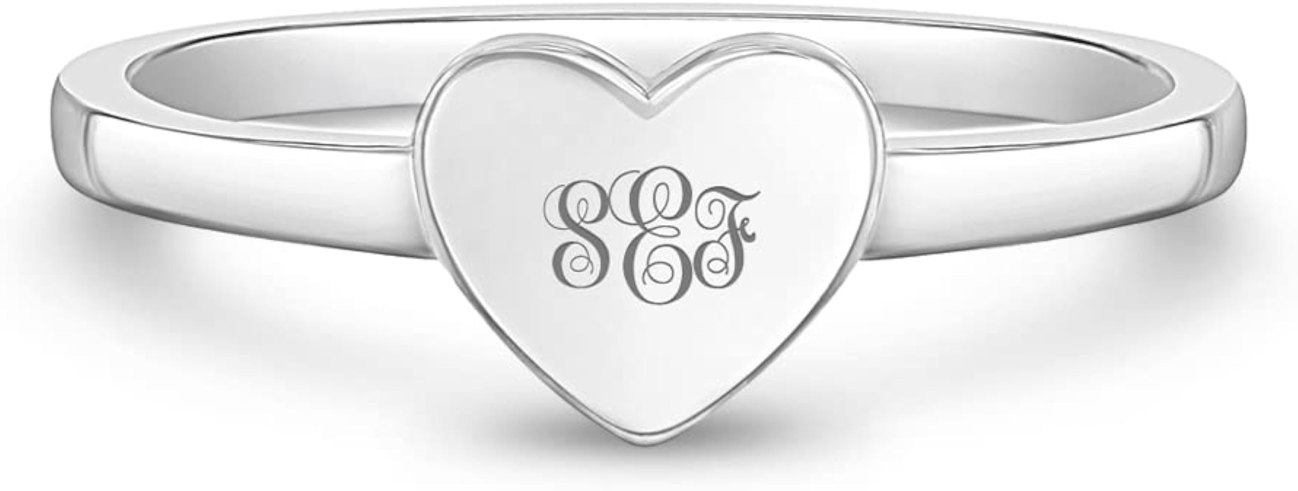 925 Sterling Silver Polished Heart Ring For Toddlers and Young Girls & Pre-Teens Sizes 2-5 Heart Shaped Jewelry for Little Girls - Children's Hypoallergenic Rings