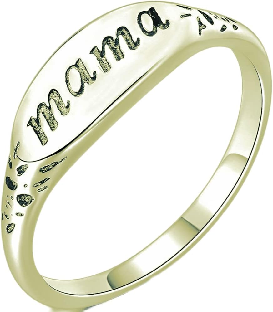 Jude Jewelers Stainless Steel Mama Mom Mother's Day Birthday Christmas Wedding Holiday Ring