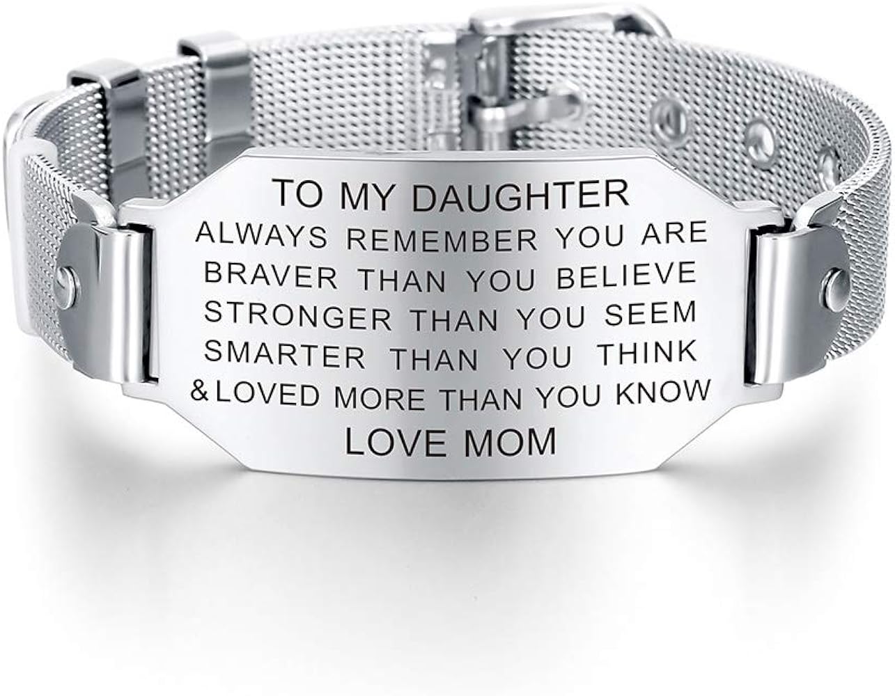 Daughter Birthday Gifts, Inspirational Daughter Bracelet Jewelry - I Love You Daughter Gifts for Graduation, Christmas