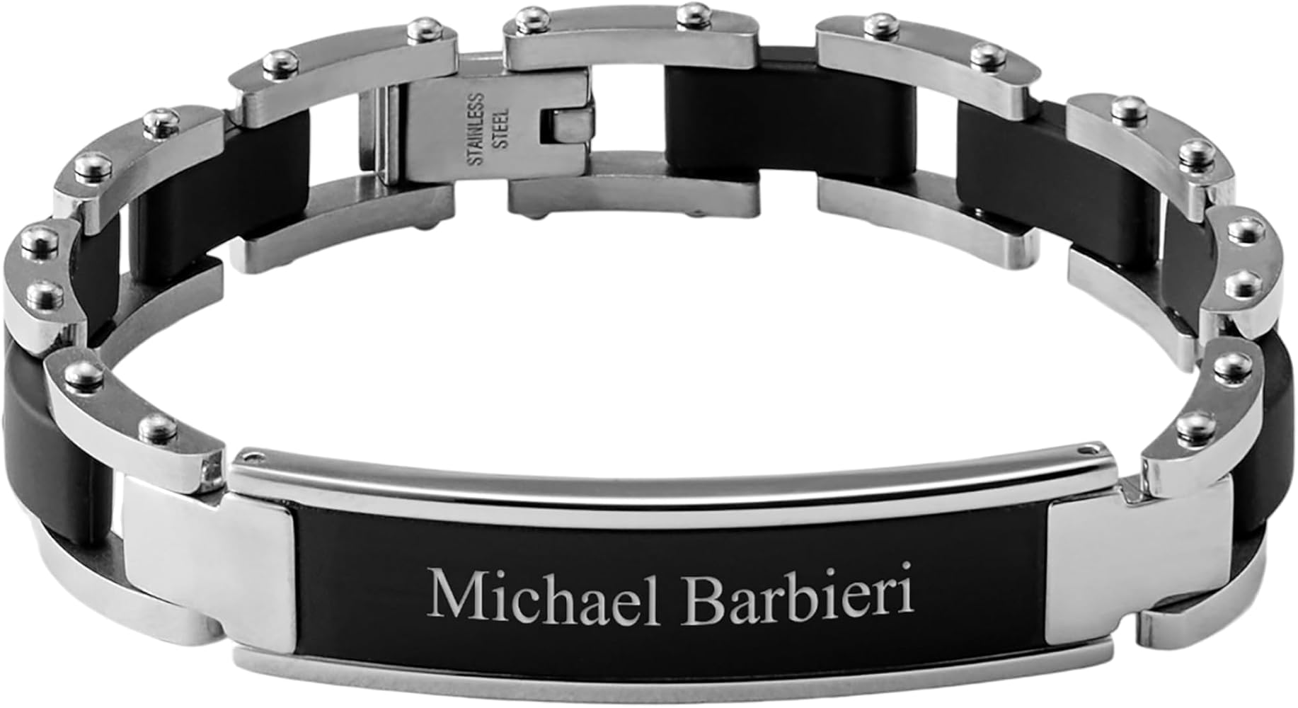 THINGS REMEMBERED Engraved Kids and Teens Matte Black ID Bracelet (Free Customization)