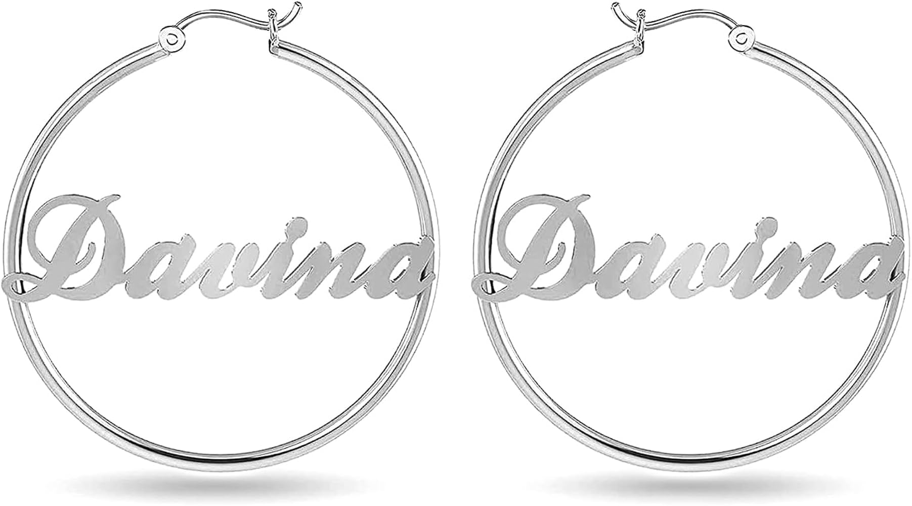 Personalized Customized Initial Name Hoop Earrings for Women Teen