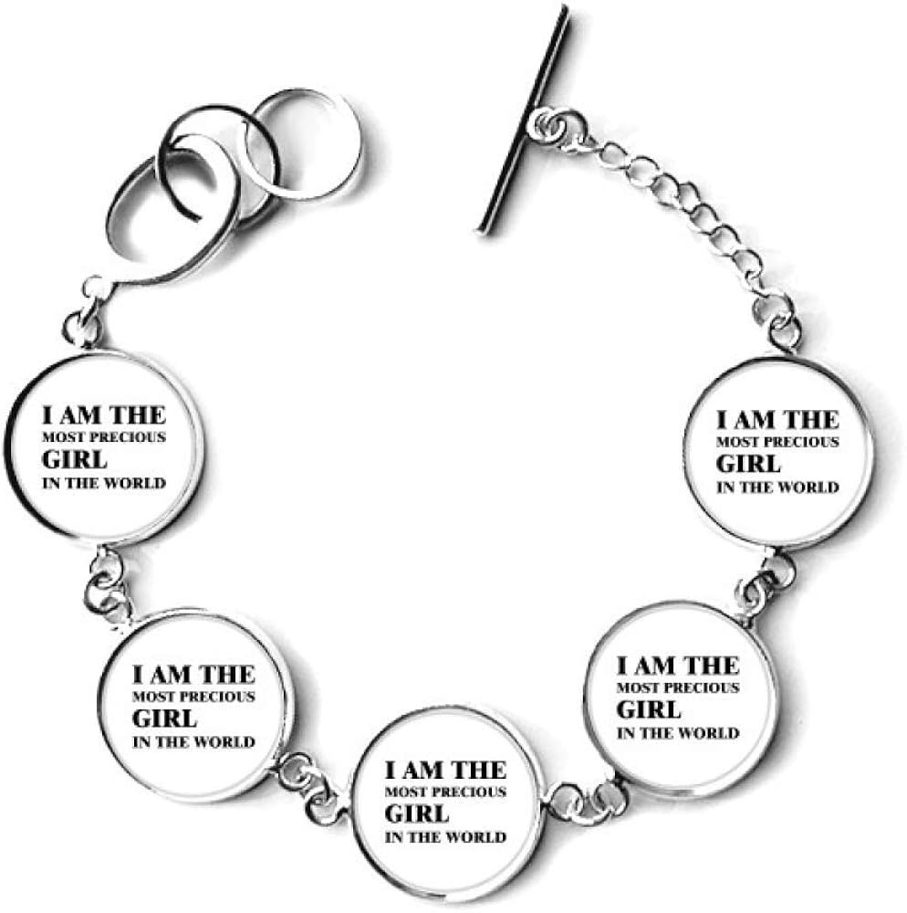 I Am The Precious Girl Bracelet Chain Charm Bangle Jewelry