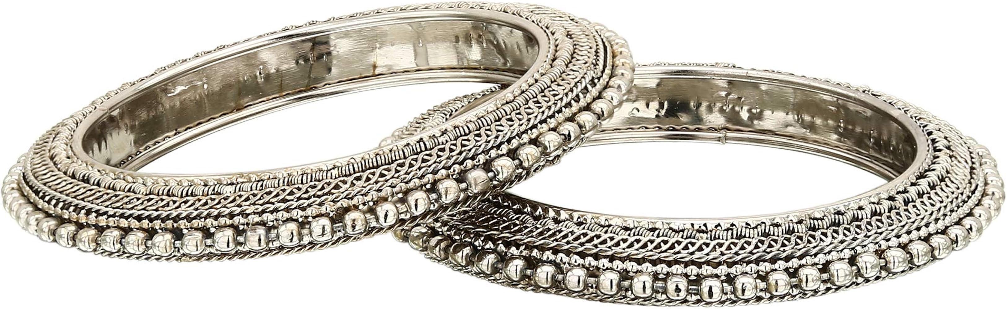 Oxidized Silver and Bangles for Women & Girls By Indian Collectible