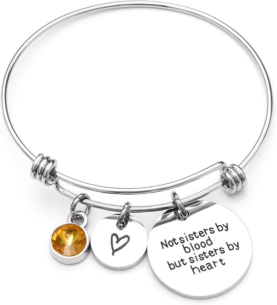 Best Friends Bracelets- Not Sisters by Blood But Sisters by Heart Bracelet- Sister Jewelry