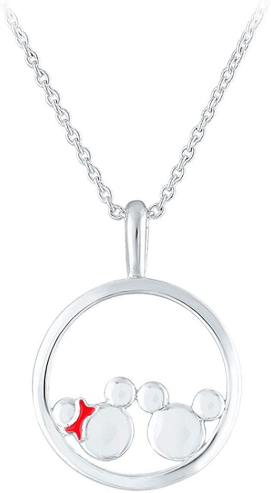 Jewelry Mickey and Minnie Mouse Circle Necklace