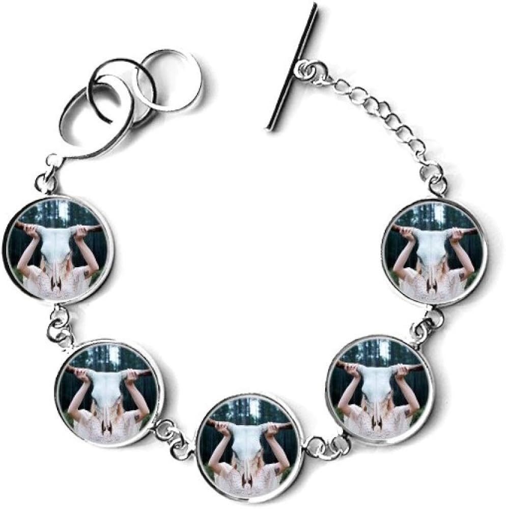 Sheephead Girl Forestry Science Nature Bracelet Chain Charm Bangle Jewelry