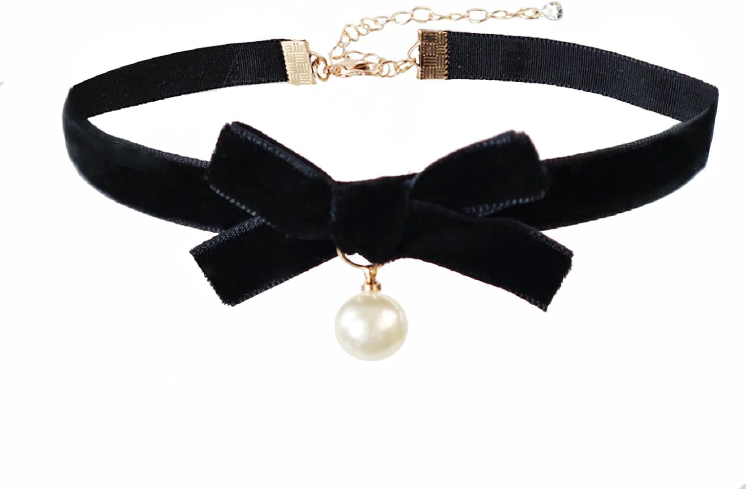 Bow Necklace for Women Red Bow Choker Black Ribbon Necklace Pearl Pendant Necklace Cute Bow Knot Necklace for Girls Christmas Gifts