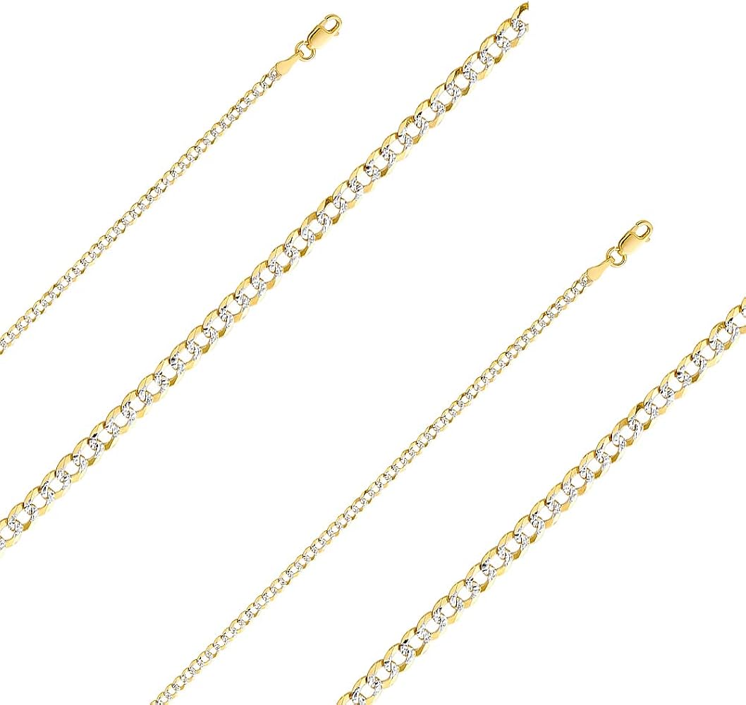 14KY 2.7mm Cuban WP Chain for Women and Men | 14K Solid Gold Lobster Clasp Jewelry for Men’s Women’s Girls | Jewelry Gift Box | Gift for Her | Gold Bracelet