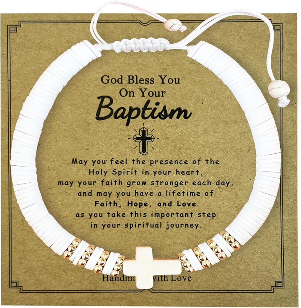 First Communion Gifts for Girls & Boys, Baptism Gifts Cross Bracelet for Girls,Boys, Kids for Age 3+