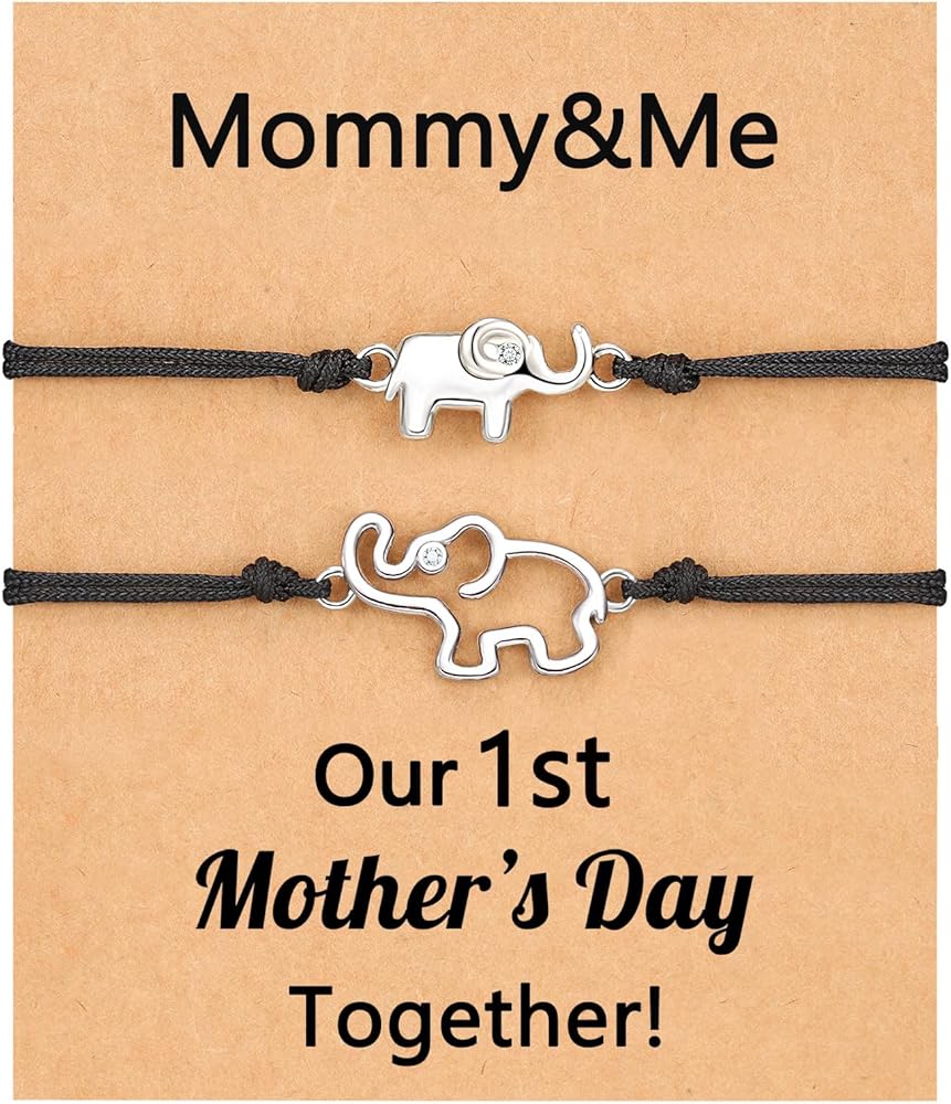 UPROMI First Mothers Day Gifts for Mommy and Me, Matching Bracelet for Mom Daughter Son