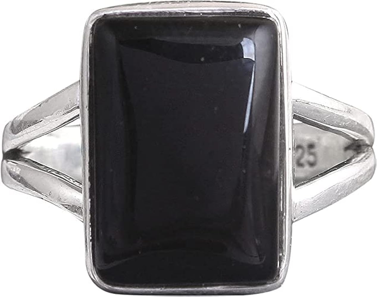 Black Onyx Gemstone Ring 925 Sterling Silver Jewelry (5)