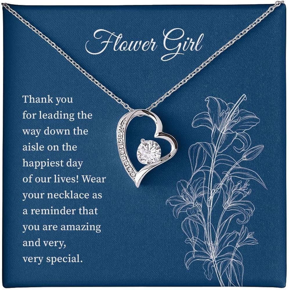 Special Moments With A Flower Girl Necklace, Love Knot Perfect Birthday, Anniversary, And Wedding Jewelry Gift For Your Precious Flower Girl, Necklace For Women.