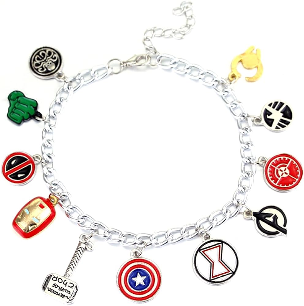 Super Heroes Charm Bracelet Gifts Fantastic Fans' Collectible Jewelry Merchandise Avenger super hero hulk loki ironmen