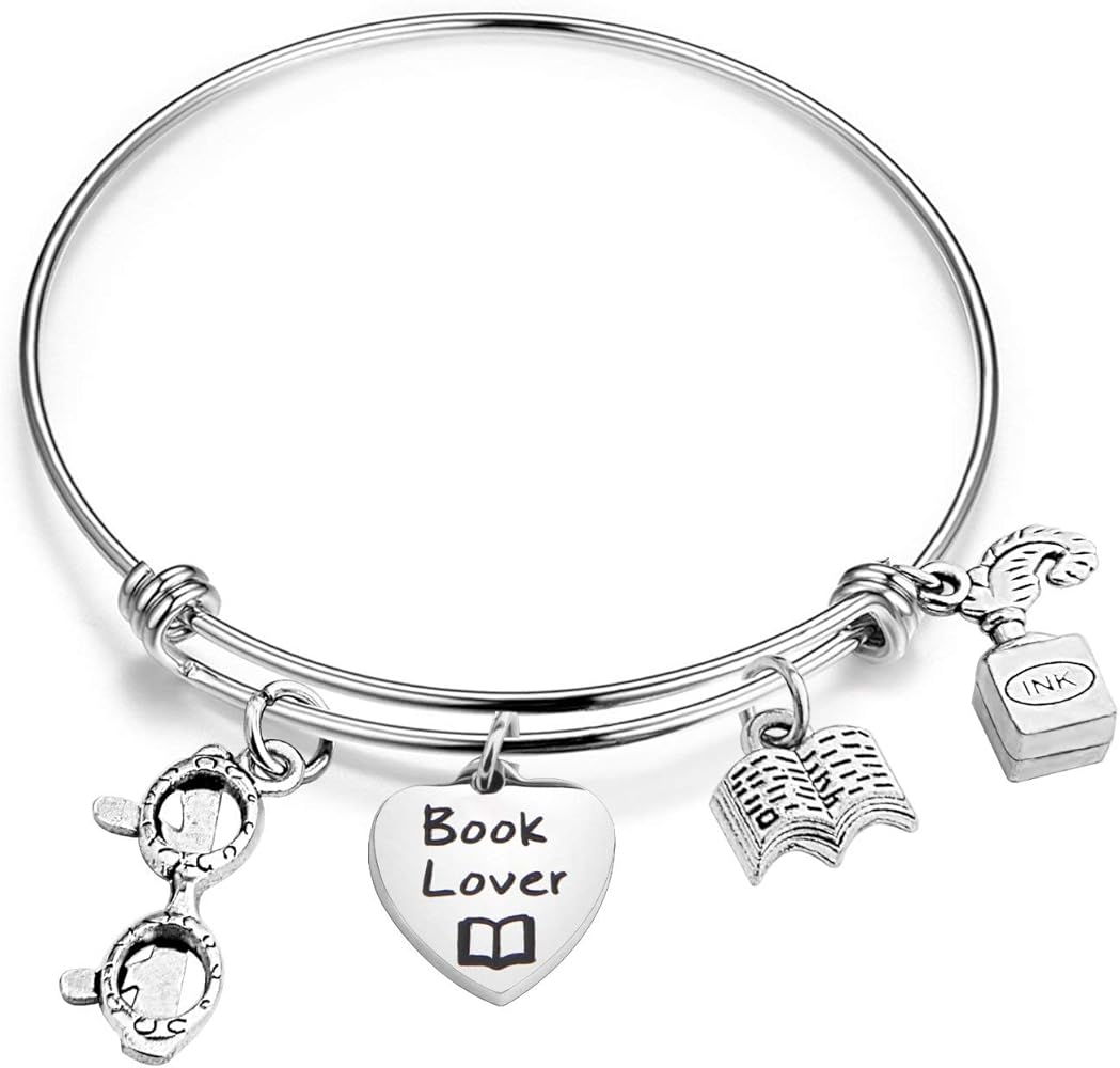 Literacy Book Lover Bracelet Love to Read Librarian Gift (book lover bracelet)