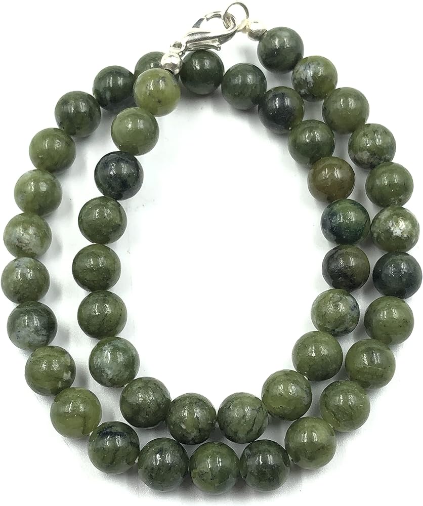 AAA Perfect Natural "GREEN JADE" Gemstone 8mm Round Beaded Stretchable 15.5" Inches Choker Necklace For Girls and Women , Unisex Necklace .Handmade Beaded Necklace For Gifts , Charm Necklace,Handmade , Hand-Crafted Necklace,Boho Necklace,Stylish Elegant Beautiful Gift ,Anniversary, Birthday, Christening, Christmas, Engagement,Graduation, Mother's Day , Valentine's Day, Communion,Friendship/Couple,Thanksgiving,Favourite Gift For Her