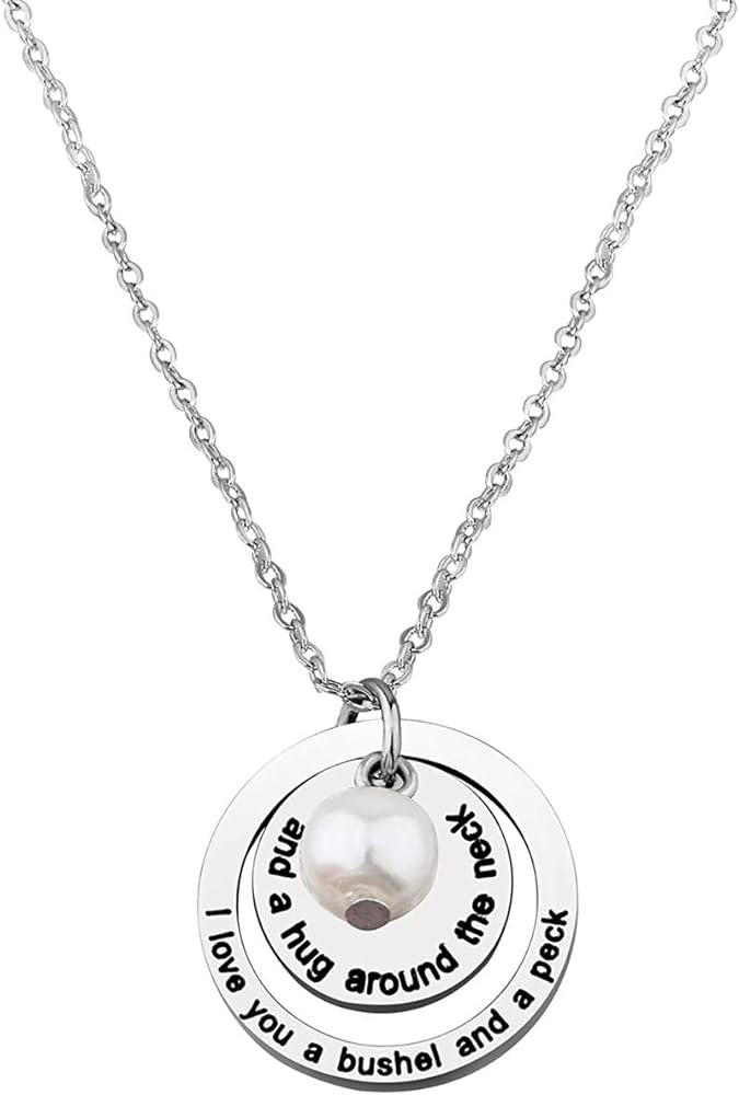 I Love You a Bushel and a Peck Necklace Gift for Mom Grandma (I Love You a Bushel and a Peck Necklace-02)