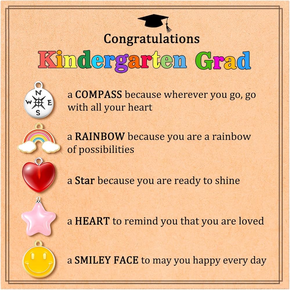 Kindergarten Graduation Gifts Bulk for Girls Graduation Charm Gifts for Daughter Granddaughter