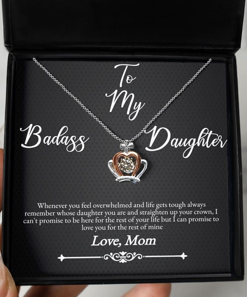 Daughter Gift from Mom to Daughter, Jewelry Gift for Badass Daughter on Birthday, Christmas